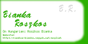 bianka roszkos business card